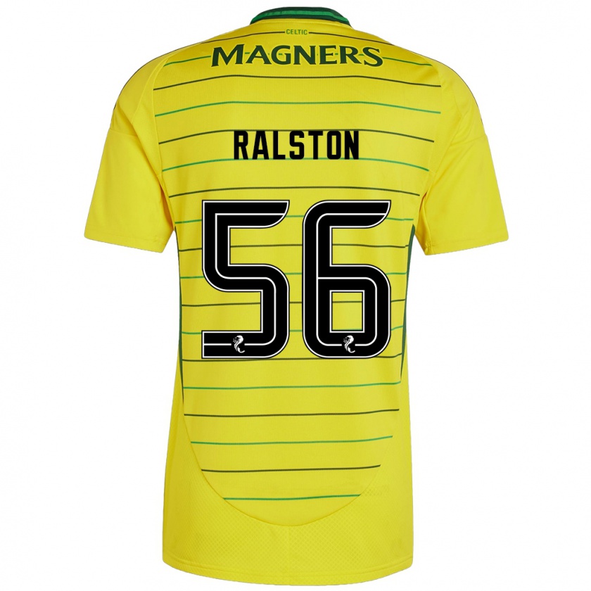 Kandiny Herren Anthony Ralston #56 Gelb Auswärtstrikot Trikot 2024/25 T-Shirt Österreich