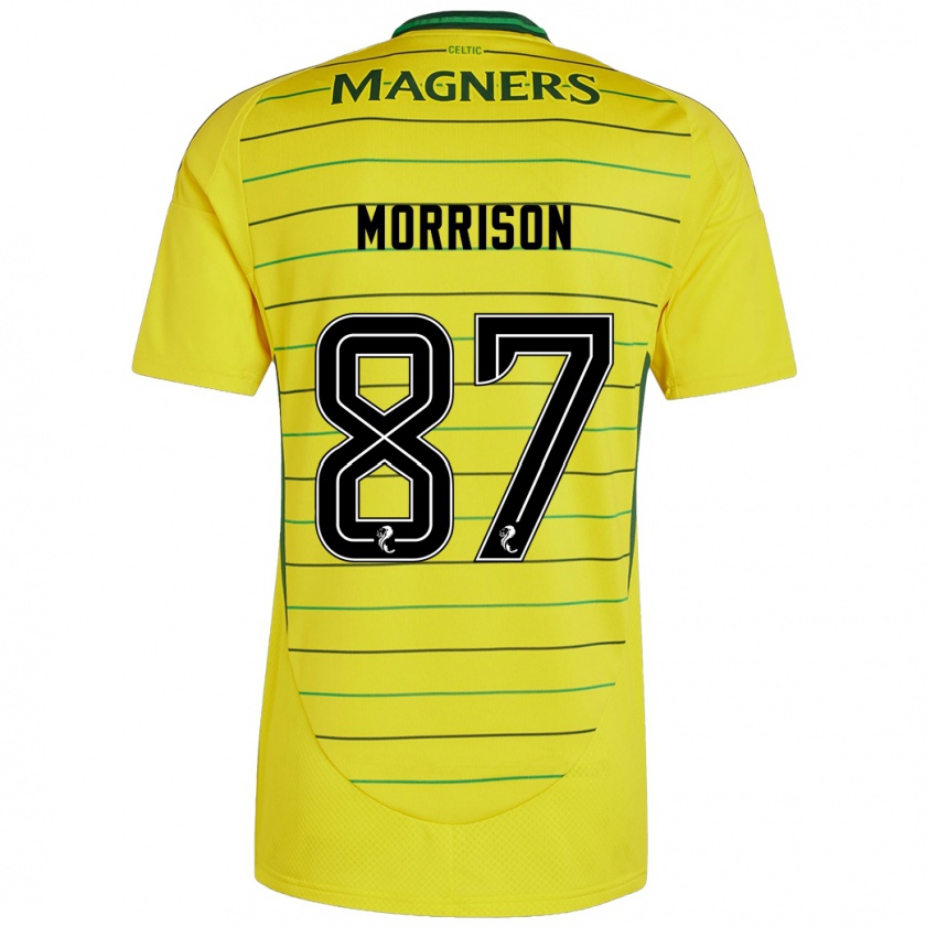 Kandiny Hombre Camiseta Joe Morrison #87 Amarillo 2ª Equipación 2024/25 La Camisa México