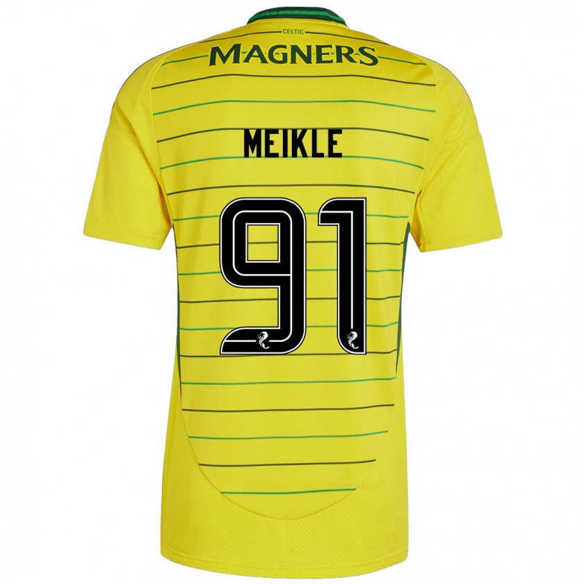 Kandiny Herren Jamie Meikle #91 Gelb Auswärtstrikot Trikot 2024/25 T-Shirt Österreich