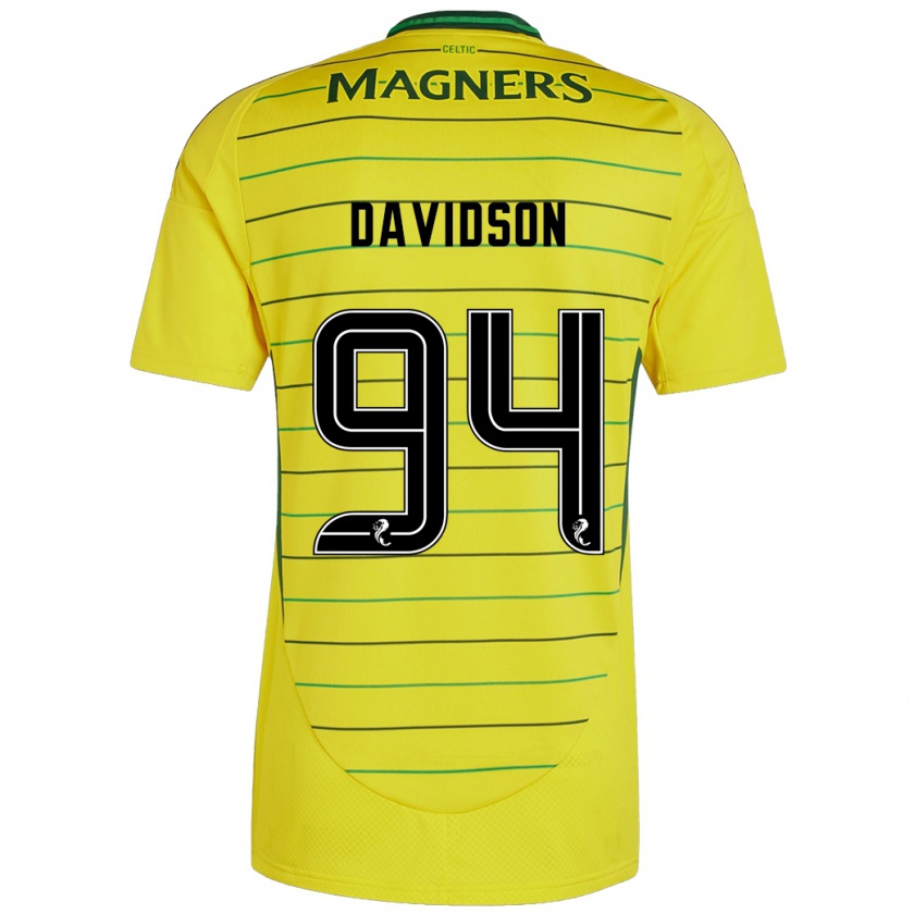 Kandiny Hombre Camiseta Bruno Davidson #94 Amarillo 2ª Equipación 2024/25 La Camisa México