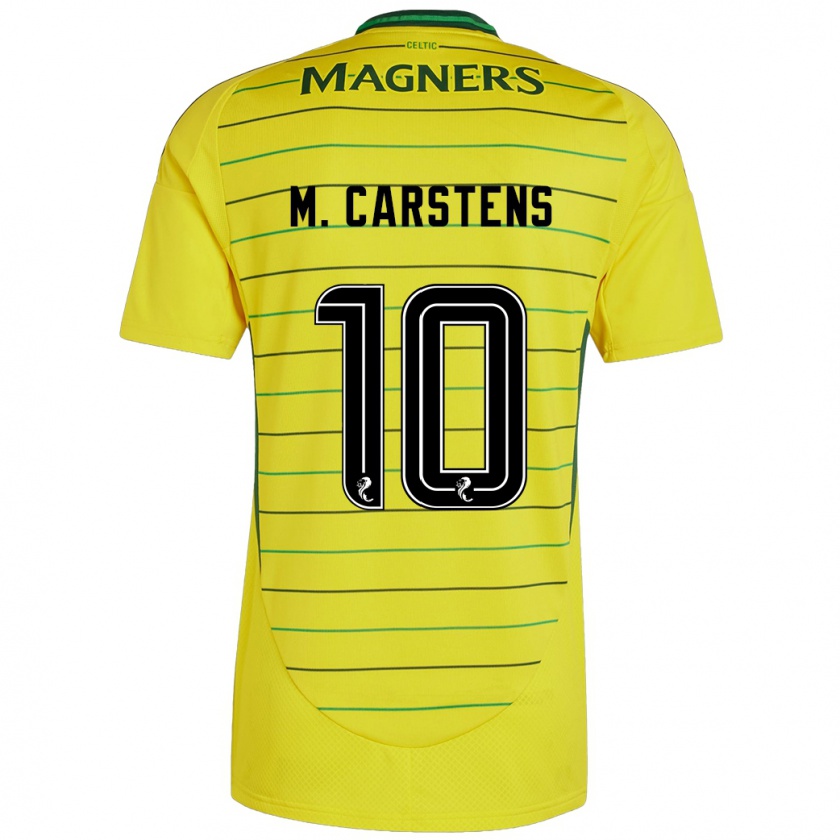 Kandiny Hombre Camiseta Mathilde Carstens #10 Amarillo 2ª Equipación 2024/25 La Camisa México