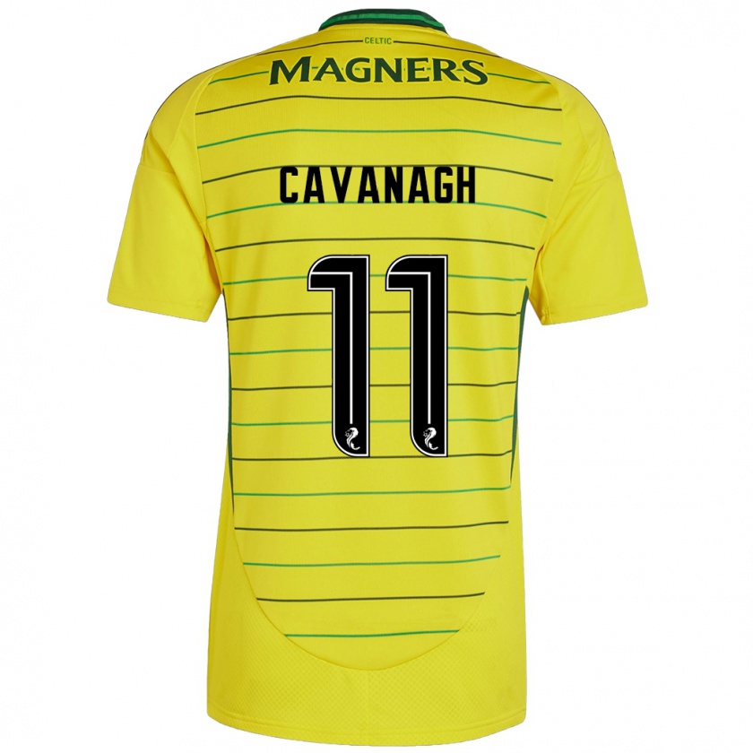 Kandiny Hombre Camiseta Colette Cavanagh #11 Amarillo 2ª Equipación 2024/25 La Camisa México