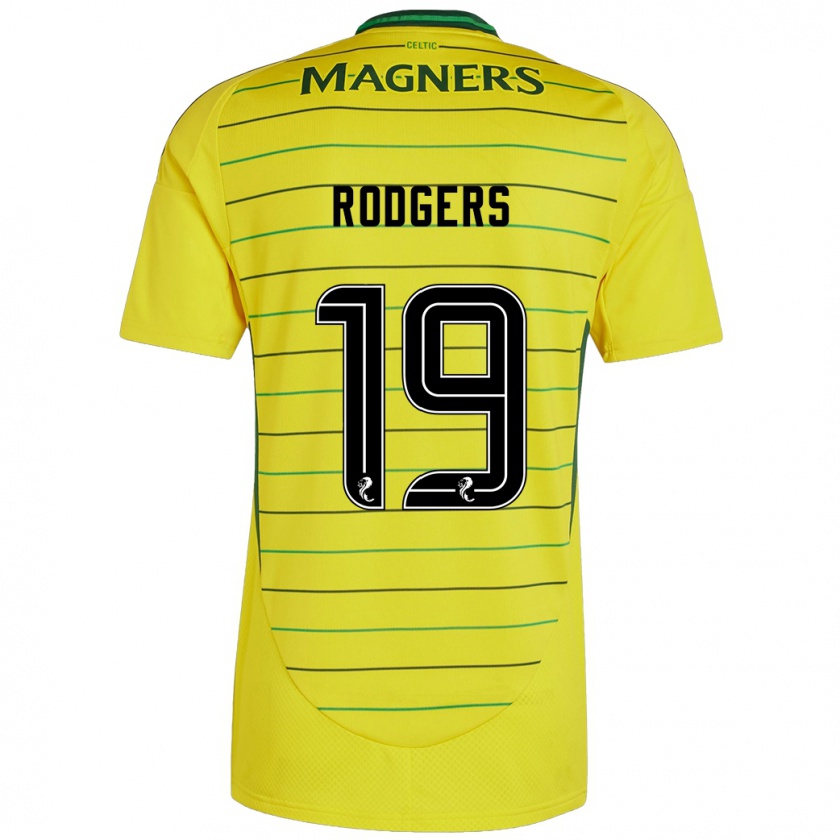 Kandiny Hombre Camiseta Lisa Rodgers #19 Amarillo 2ª Equipación 2024/25 La Camisa México