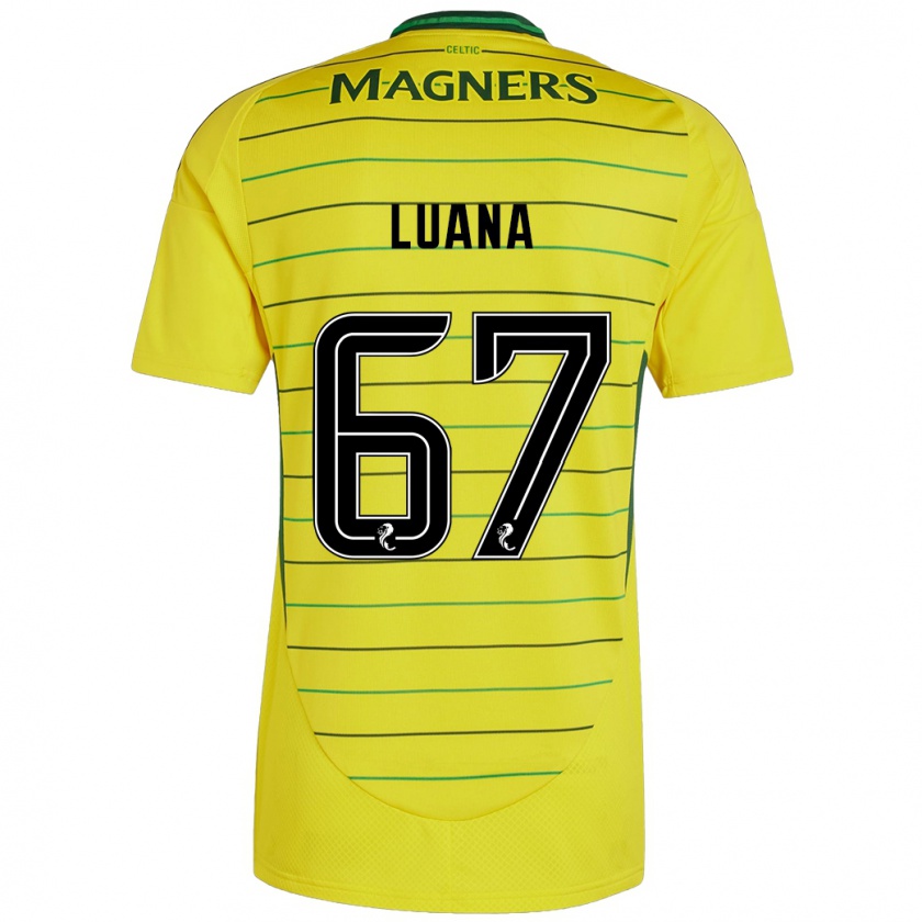 Kandiny Hombre Camiseta Luana Muñoz #67 Amarillo 2ª Equipación 2024/25 La Camisa México