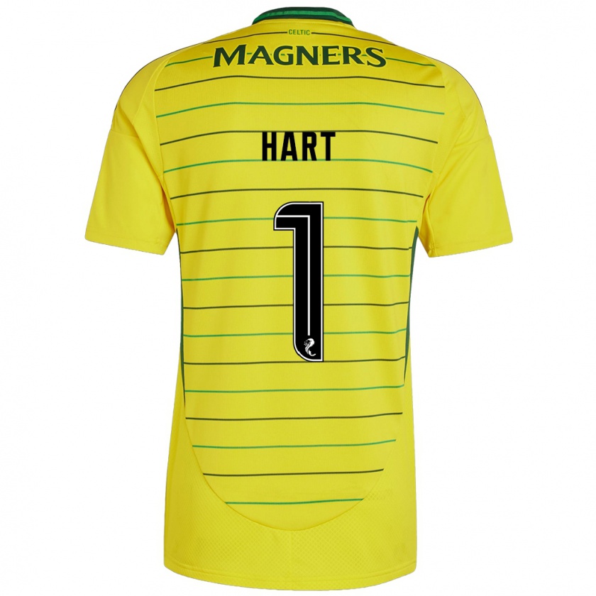 Kandiny Hombre Camiseta Joe Hart #1 Amarillo 2ª Equipación 2024/25 La Camisa México