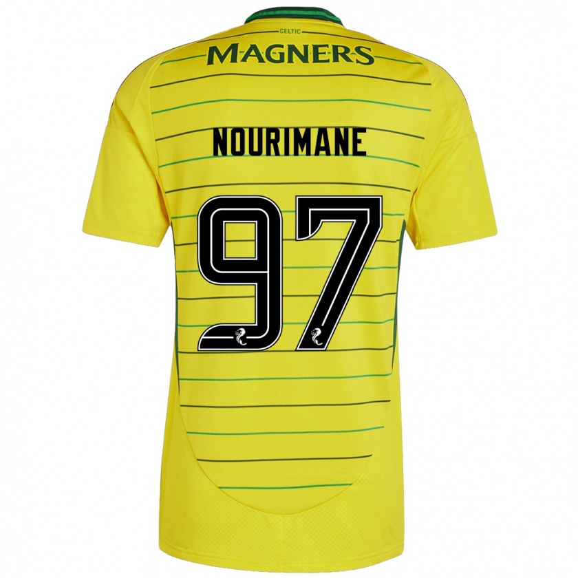 Kandiny Uomo Maglia Addi Nourimane #97 Giallo Kit Gara Away 2024/25 Maglietta