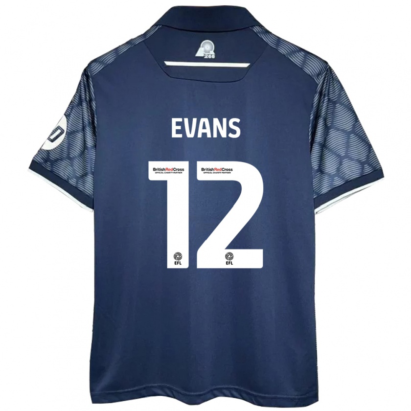 Kandiny Heren George Evans #12 Zwart Uitshirt Uittenue 2024/25 T-Shirt