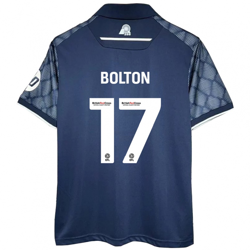 Kandiny Heren Luke Bolton #17 Zwart Uitshirt Uittenue 2024/25 T-Shirt