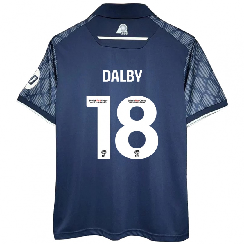 Kandiny Hombre Camiseta Sam Dalby #18 Negro 2ª Equipación 2024/25 La Camisa