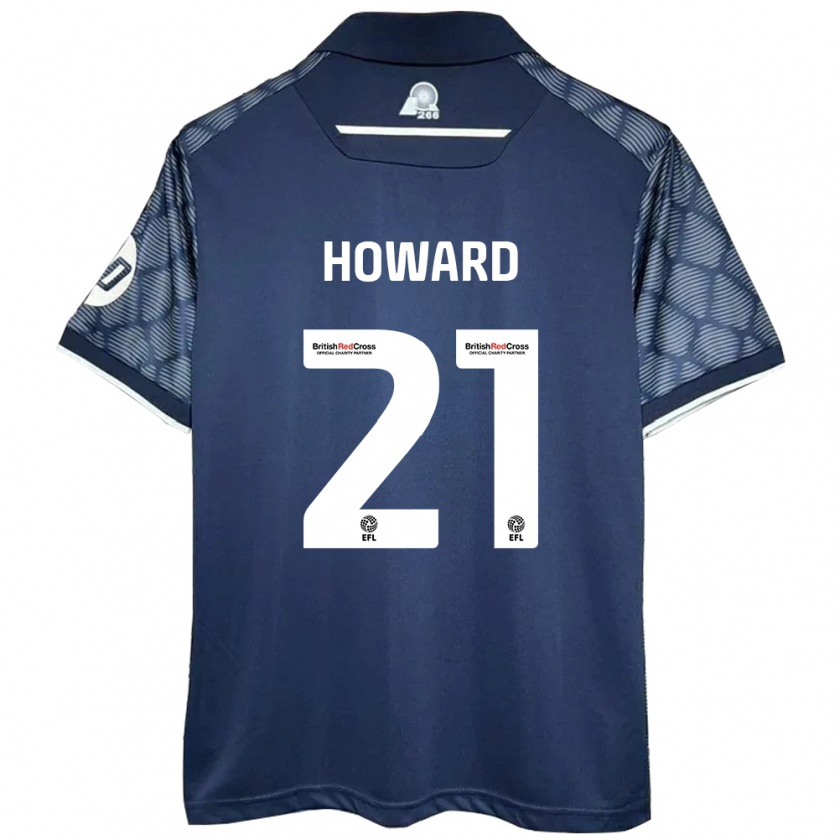 Kandiny Uomo Maglia Mark Howard #21 Nero Kit Gara Away 2024/25 Maglietta