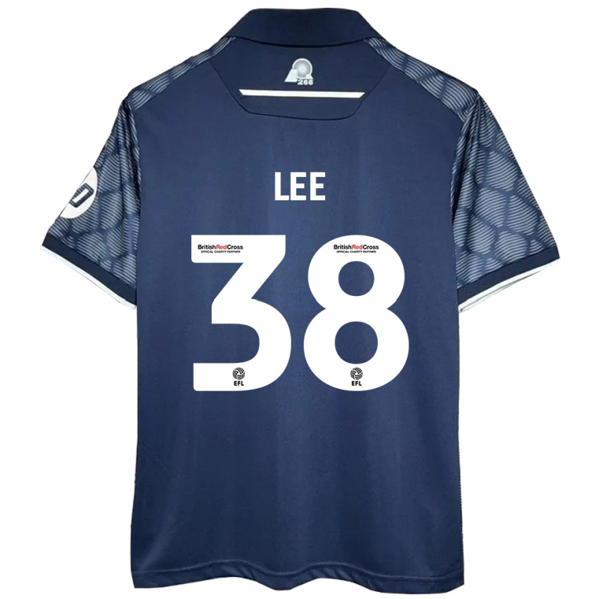 Kandiny Uomo Maglia Elliot Lee #38 Nero Kit Gara Away 2024/25 Maglietta