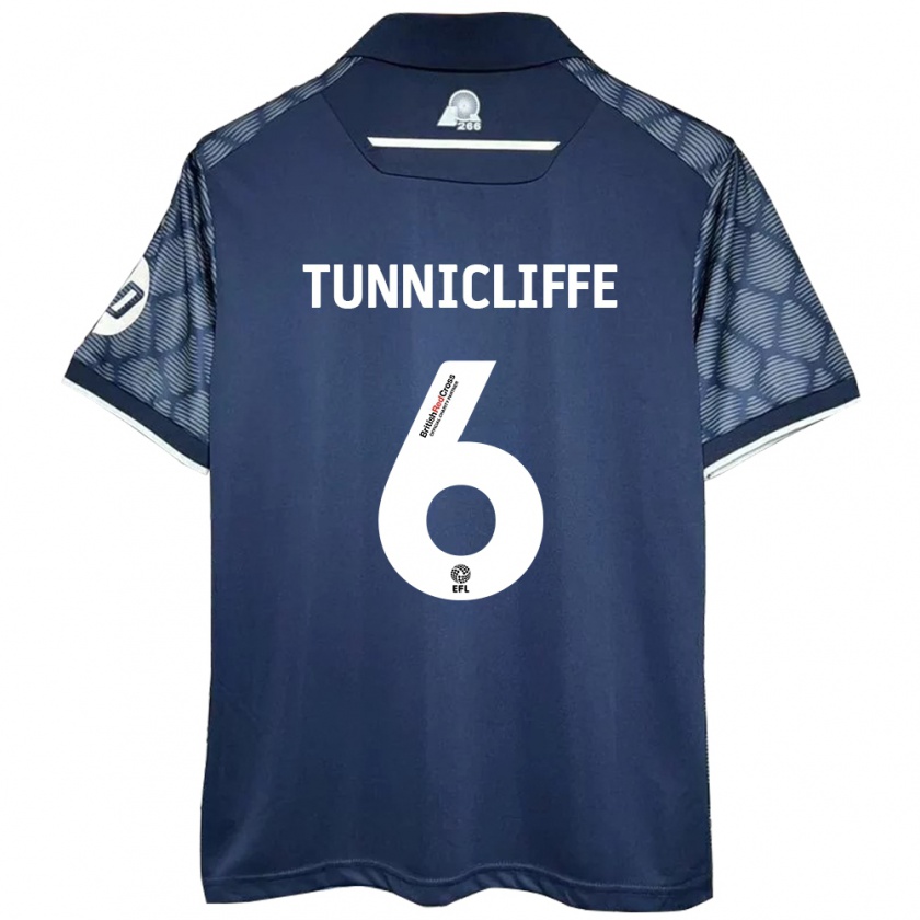 Kandiny Hombre Camiseta Jordan Tunnicliffe #6 Negro 2ª Equipación 2024/25 La Camisa