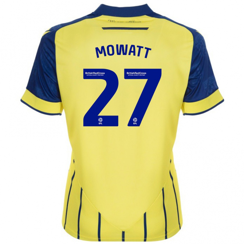 Kandiny Herren Alex Mowatt #27 Gelb Blau Auswärtstrikot Trikot 2024/25 T-Shirt Österreich