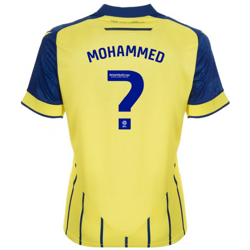 Kandiny Uomo Maglia Jamal Mohammed #0 Giallo Blu Kit Gara Away 2024/25 Maglietta