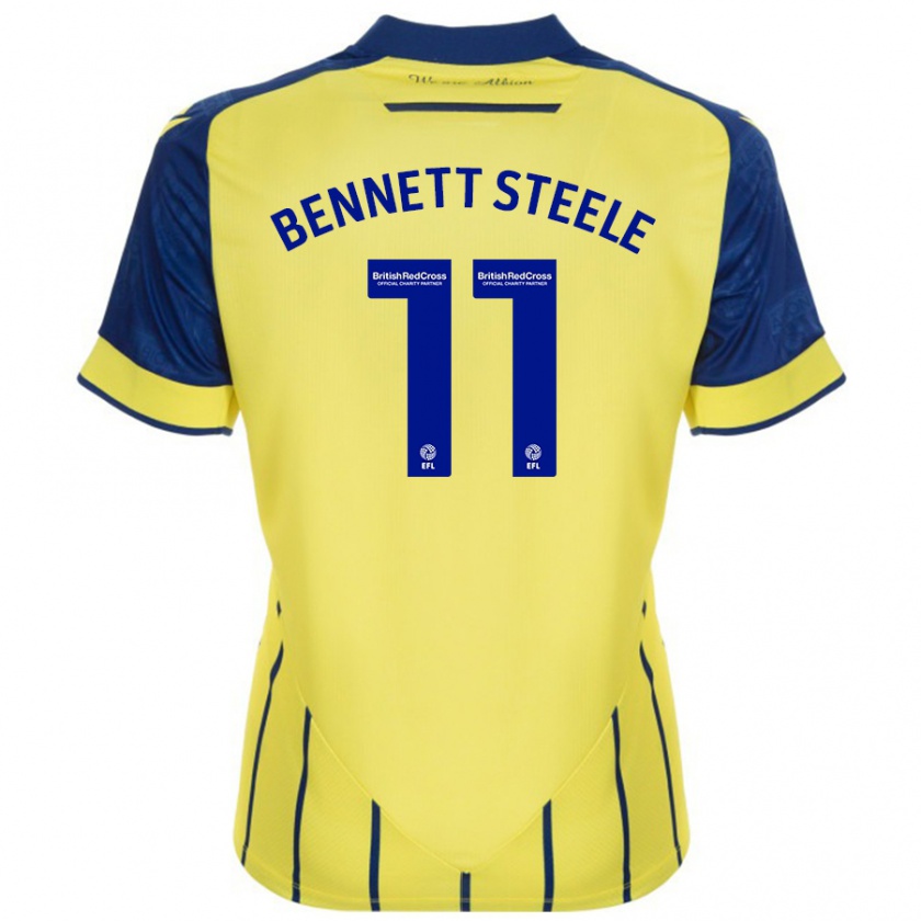 Kandiny Heren Lizzie Bennett-Steele #11 Geel Blauw Uitshirt Uittenue 2024/25 T-Shirt