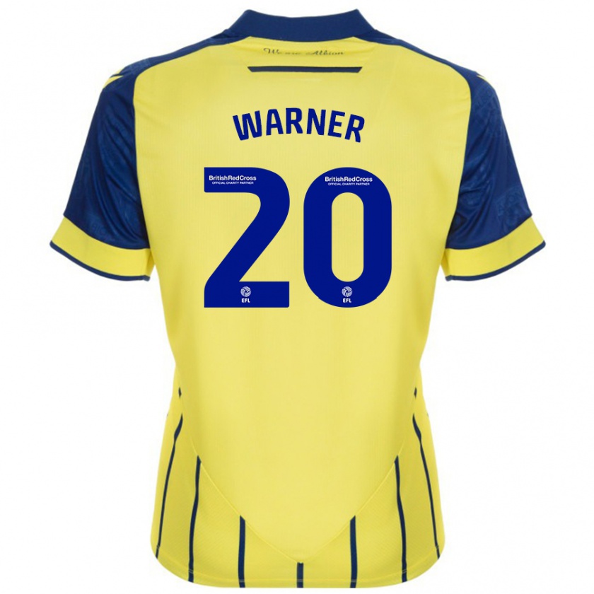 Kandiny Herren Phoebe Warner #20 Gelb Blau Auswärtstrikot Trikot 2024/25 T-Shirt Österreich