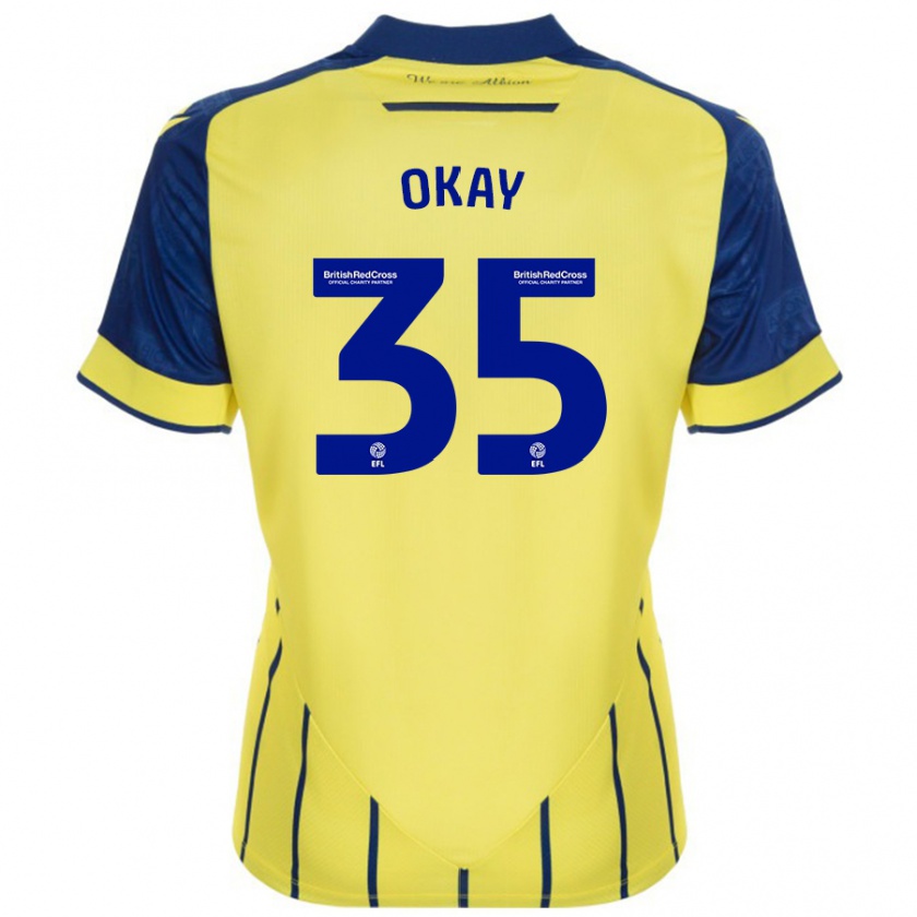 Kandiny Heren Okay Yokuşlu #35 Geel Blauw Uitshirt Uittenue 2024/25 T-Shirt