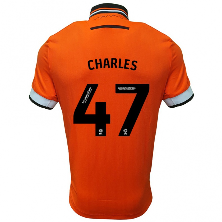 Kandiny Herren Pierce Charles #47 Orange Weiß Auswärtstrikot Trikot 2024/25 T-Shirt Österreich