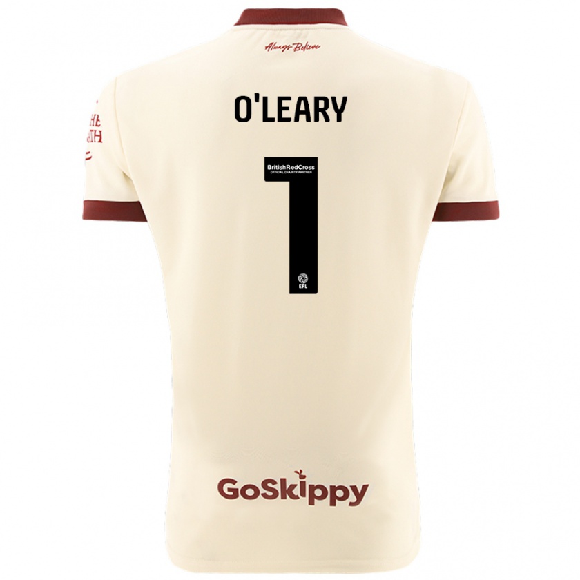 Kandiny Uomo Maglia Max O'leary #1 Crema Bianco Kit Gara Away 2024/25 Maglietta