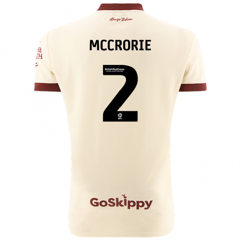 Kandiny Heren Ross Mccrorie #2 Crèmewit Uitshirt Uittenue 2024/25 T-Shirt