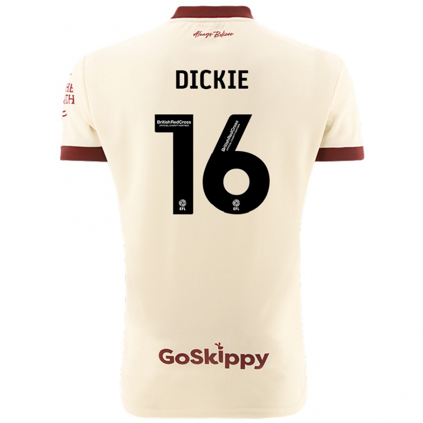 Kandiny Heren Rob Dickie #16 Crèmewit Uitshirt Uittenue 2024/25 T-Shirt