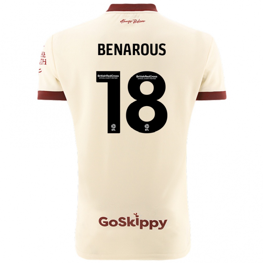 Kandiny Herren Ayman Benarous #18 Cremeweiß Auswärtstrikot Trikot 2024/25 T-Shirt Österreich