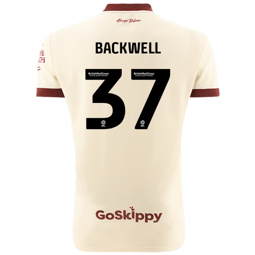 Kandiny Herren Tommy Backwell #37 Cremeweiß Auswärtstrikot Trikot 2024/25 T-Shirt Österreich