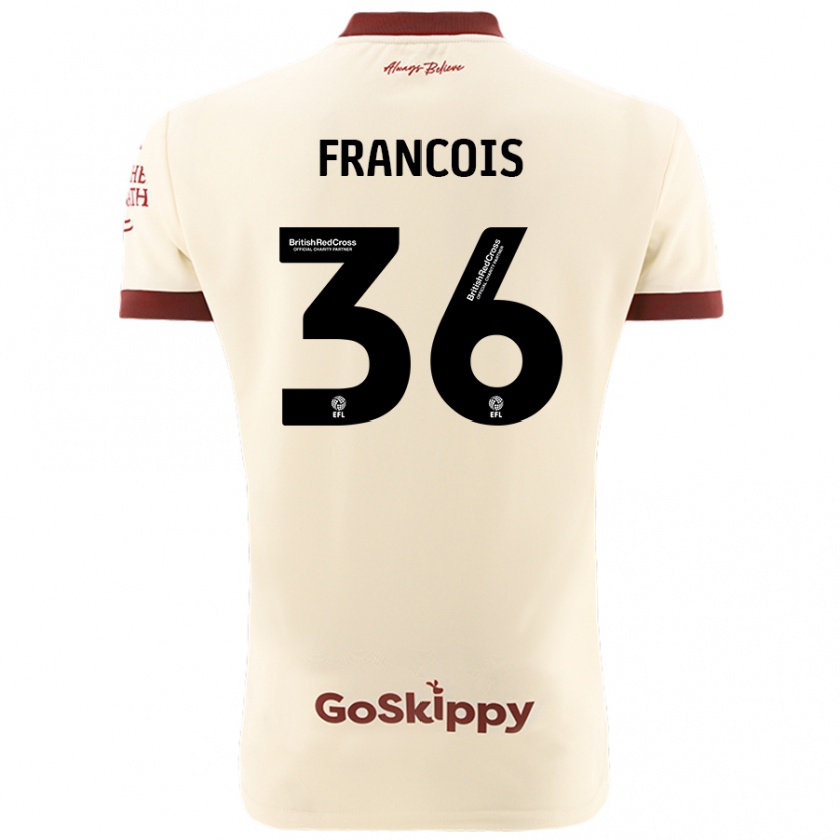 Kandiny Uomo Maglia Marlee Francois #36 Crema Bianco Kit Gara Away 2024/25 Maglietta