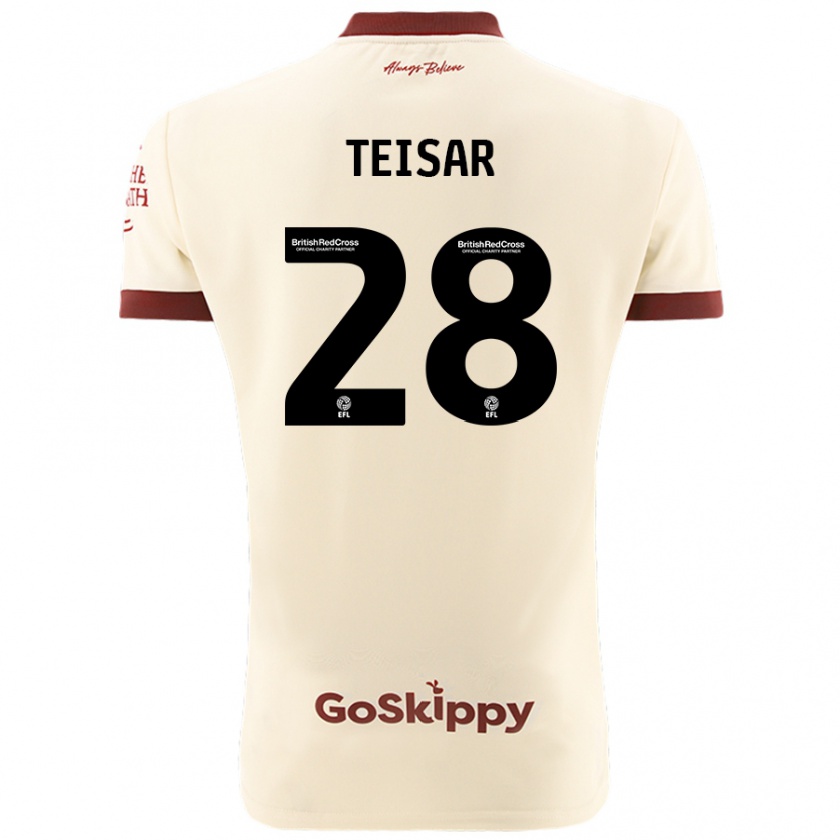 Kandiny Uomo Maglia Tianna Teisar #28 Crema Bianco Kit Gara Away 2024/25 Maglietta