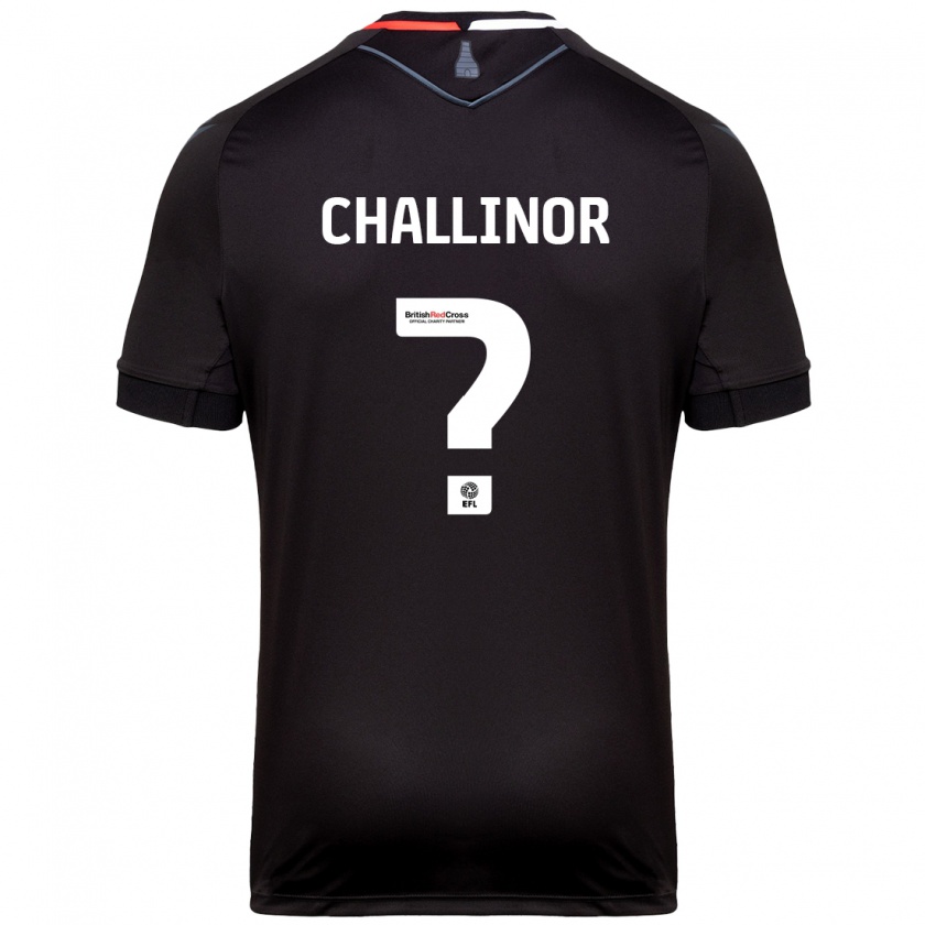 Kandiny Hombre Camiseta Oliver Challinor #0 Negro 2ª Equipación 2024/25 La Camisa