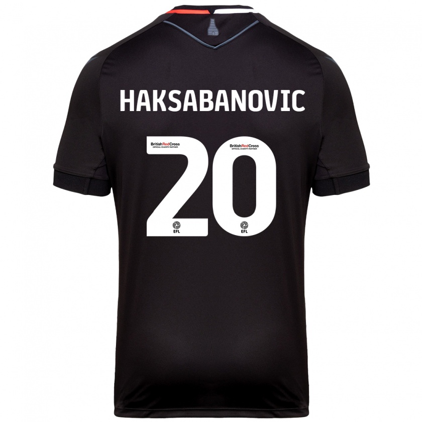 Kandiny Hombre Camiseta Sead Hakšabanović #20 Negro 2ª Equipación 2024/25 La Camisa