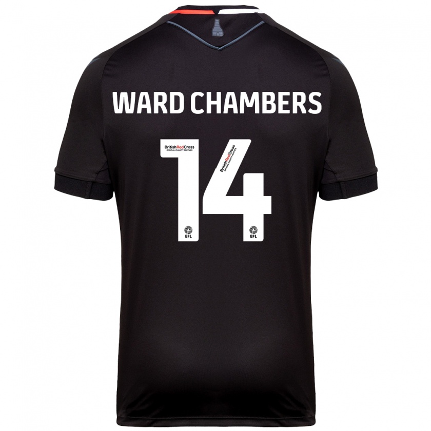 Kandiny Uomo Maglia Courtnay Ward-Chambers #14 Nero Kit Gara Away 2024/25 Maglietta