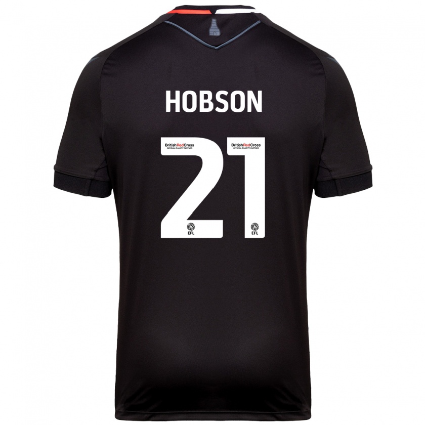 Kandiny Uomo Maglia Elizabeth Hobson #21 Nero Kit Gara Away 2024/25 Maglietta