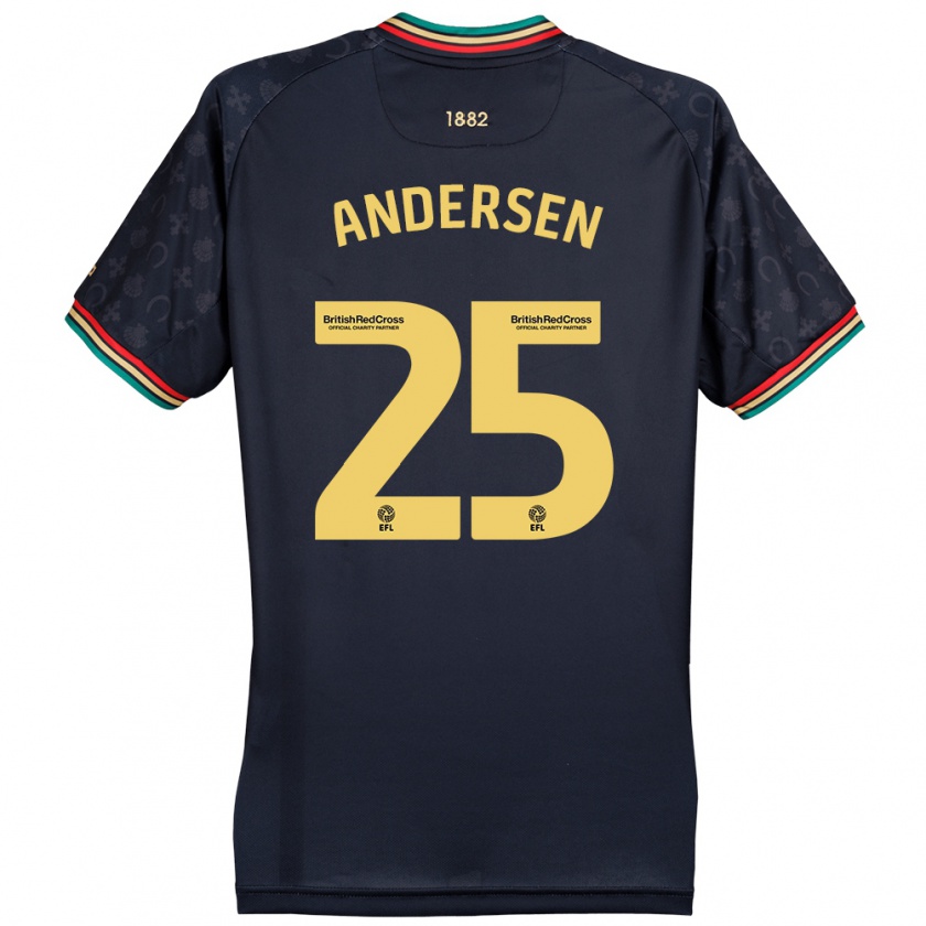 Kandiny Heren Lucas Andersen #25 Donker Marineblauw Uitshirt Uittenue 2024/25 T-Shirt België