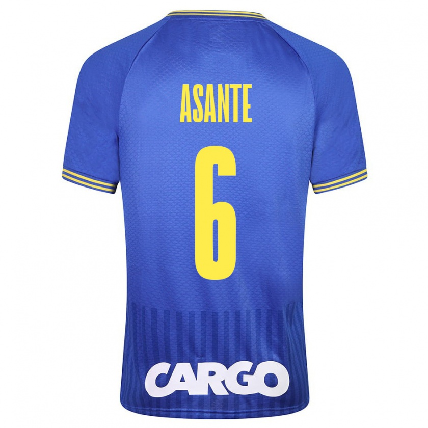 Kandiny Uomo Maglia Tyrese Asante #6 Bianco Kit Gara Away 2024/25 Maglietta