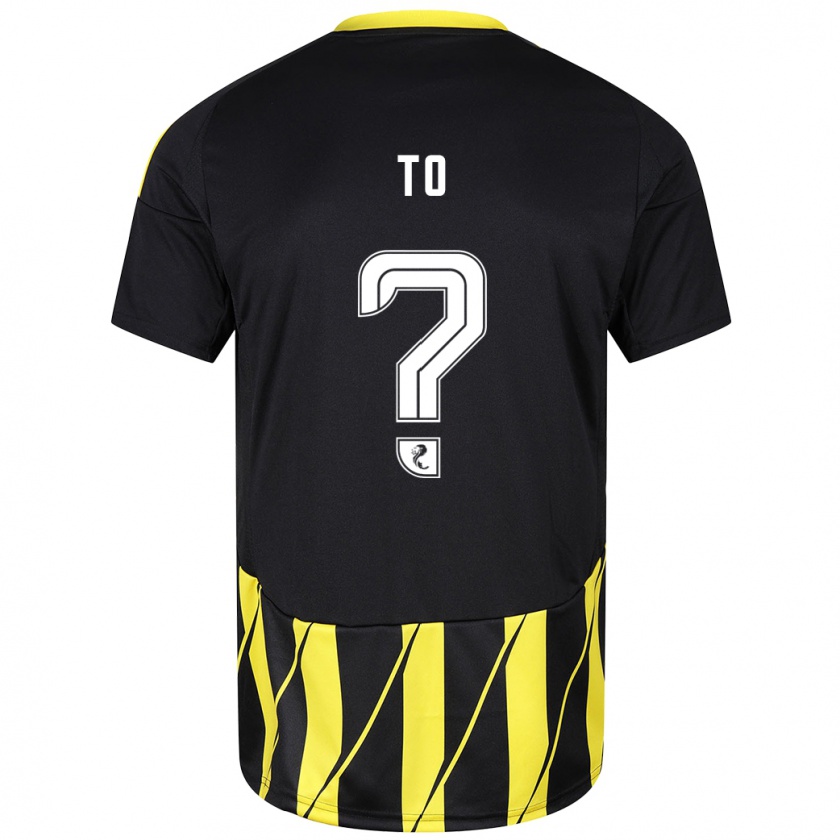 Kandiny Hombre Camiseta Zack To #0 Negro Amarillo 2ª Equipación 2024/25 La Camisa