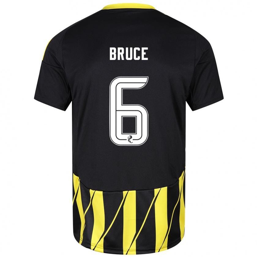 Kandiny Herren Natasha Bruce #6 Schwarz Gelb Auswärtstrikot Trikot 2024/25 T-Shirt Österreich