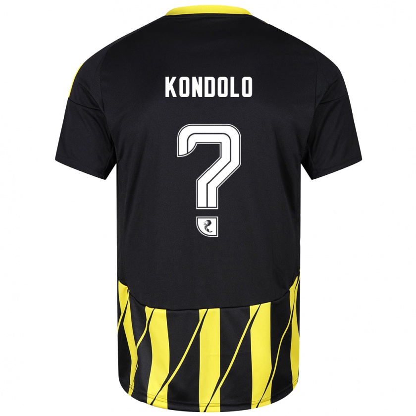 Kandiny Herren Christovie Kondolo #0 Schwarz Gelb Auswärtstrikot Trikot 2024/25 T-Shirt Österreich