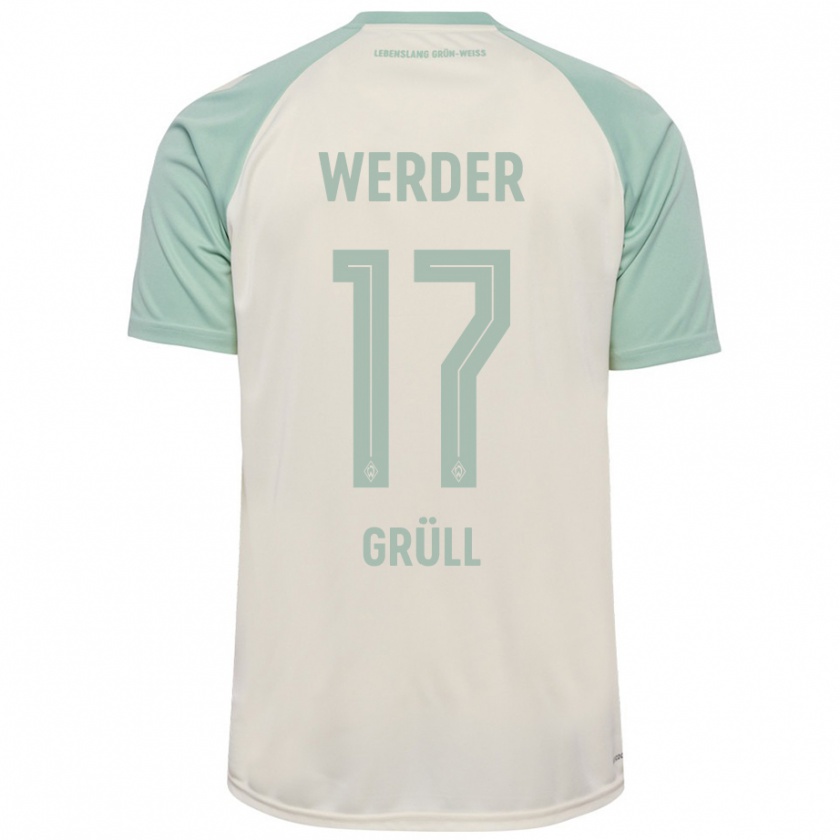 Kandiny Hombre Camiseta Marco Grüll #17 Blanquecino Verde Claro 2ª Equipación 2024/25 La Camisa México