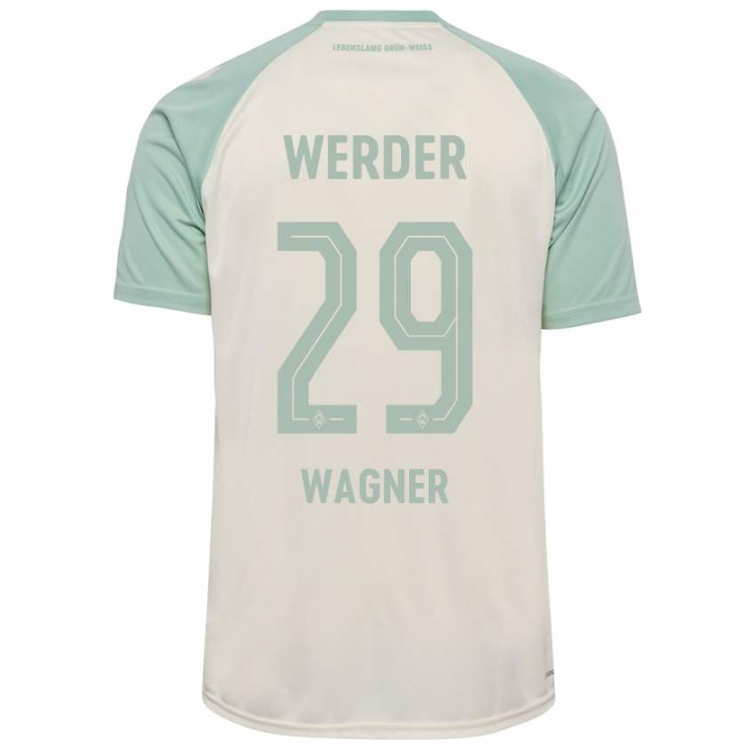 Kandiny Uomo Maglia Paul Wagner #29 Bianco Sporco Verde Chiaro Kit Gara Away 2024/25 Maglietta