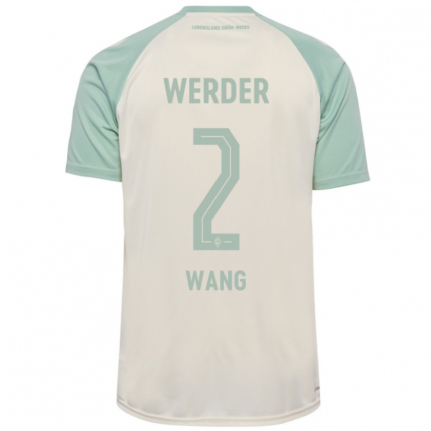 Kandiny Heren Bowen Wang #2 Off-White Lichtgroen Uitshirt Uittenue 2024/25 T-Shirt