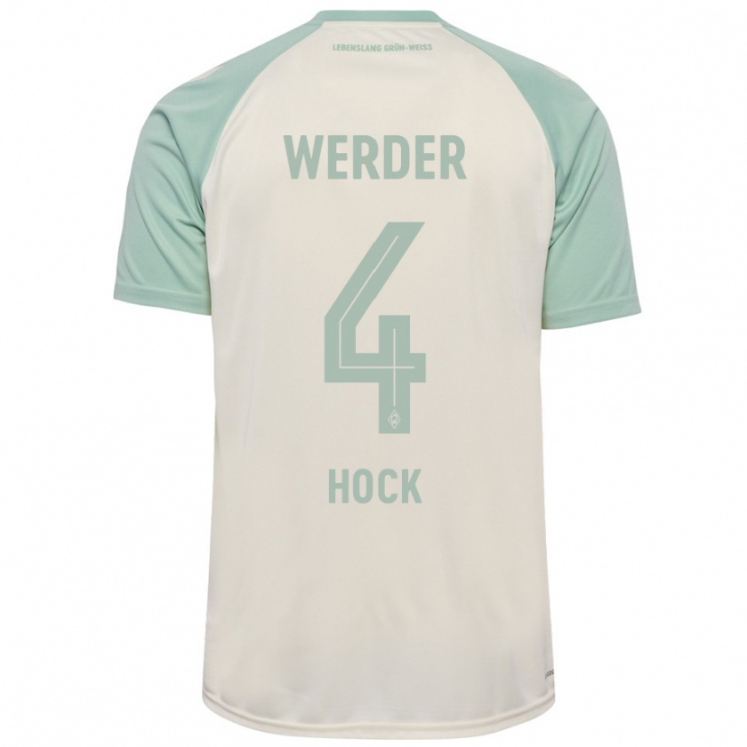 Kandiny Herren Alexander Höck #4 Cremeweiß Hellgrün Auswärtstrikot Trikot 2024/25 T-Shirt Österreich