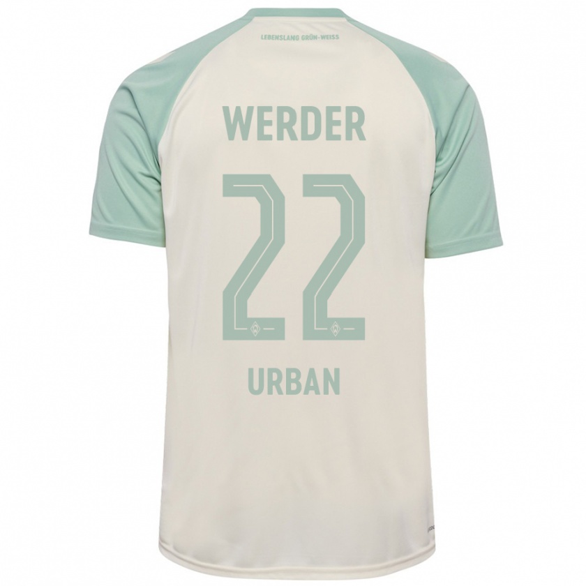 Kandiny Herren Linus Urban #22 Cremeweiß Hellgrün Auswärtstrikot Trikot 2024/25 T-Shirt Österreich