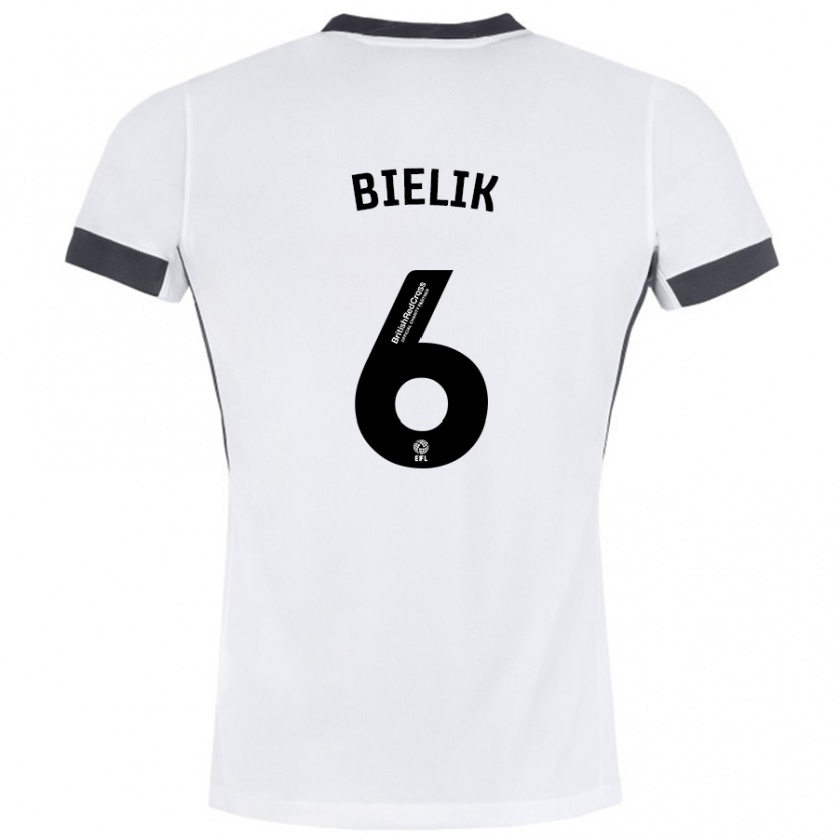 Kandiny Herren Krystian Bielik #6 Weiß Schwarz Auswärtstrikot Trikot 2024/25 T-Shirt Österreich