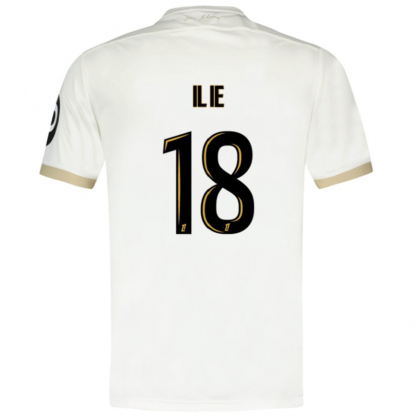 Kandiny Uomo Maglia Rareș Ilie #18 Bianco Oro Kit Gara Away 2024/25 Maglietta