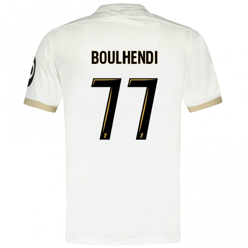 Kandiny Uomo Maglia Teddy Boulhendi #77 Bianco Oro Kit Gara Away 2024/25 Maglietta