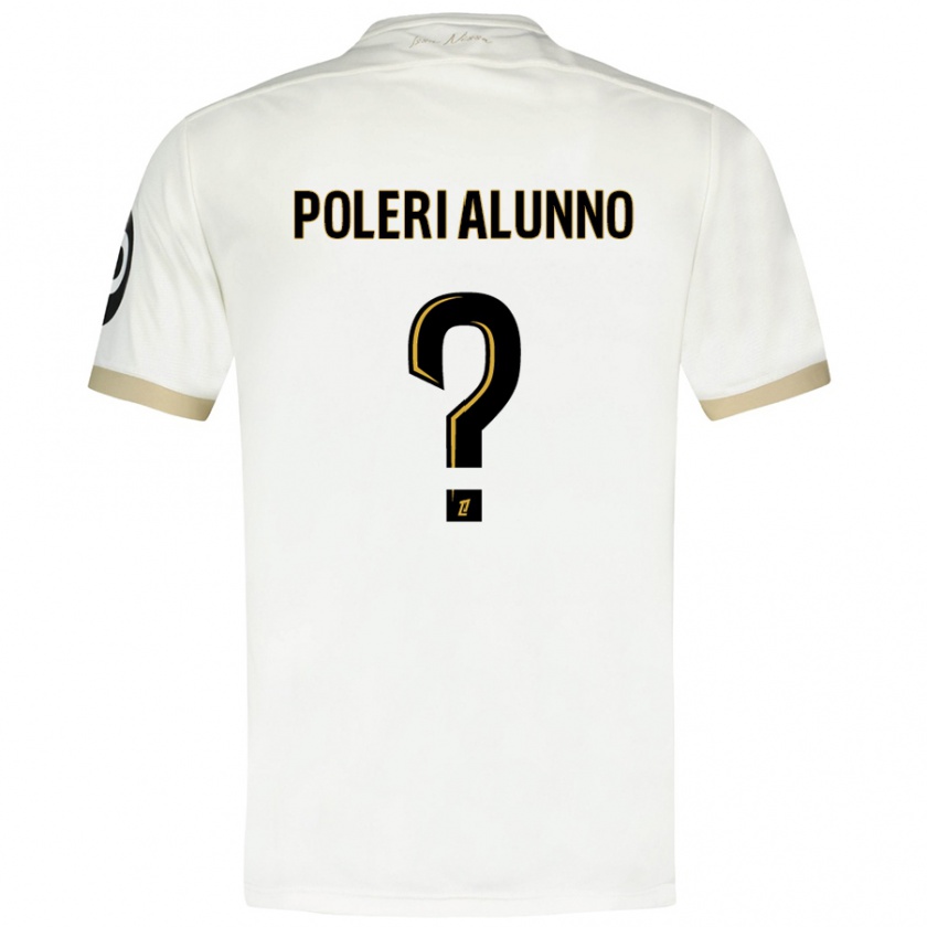 Kandiny Uomo Maglia Mathis Poleri Alunno #0 Bianco Oro Kit Gara Away 2024/25 Maglietta