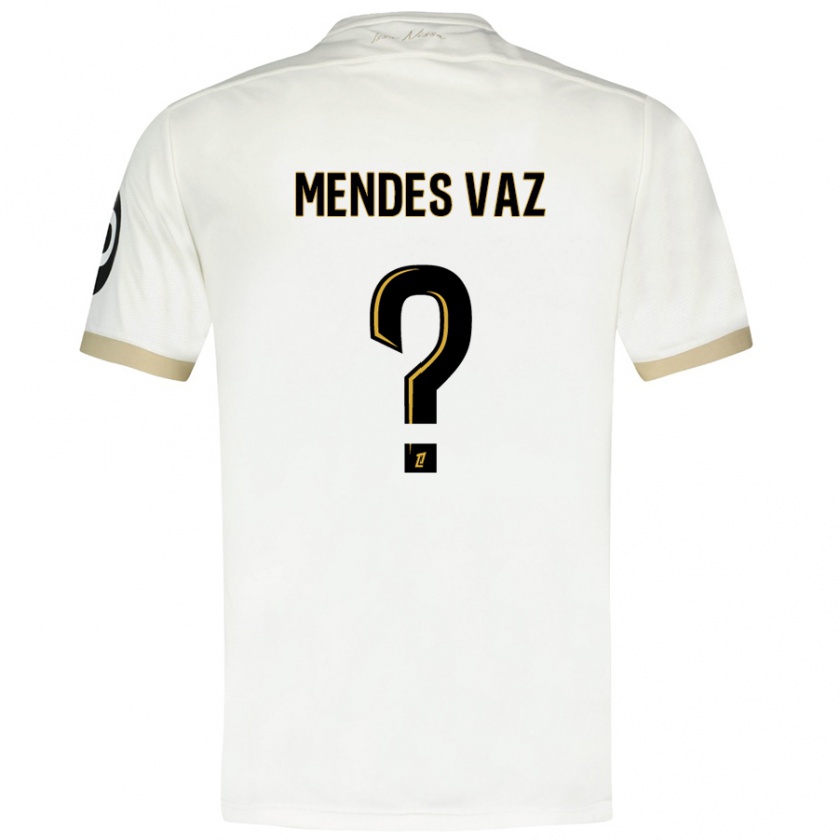 Kandiny Uomo Maglia Hernâni Mendes Vaz #0 Bianco Oro Kit Gara Away 2024/25 Maglietta