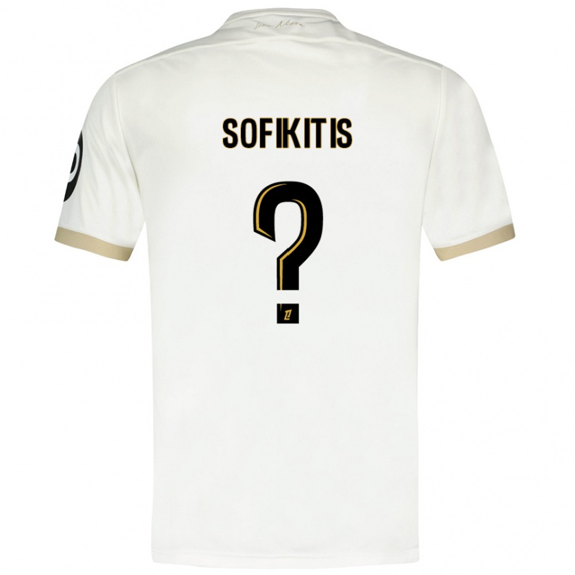 Kandiny Uomo Maglia Yanis Sofikitis #0 Bianco Oro Kit Gara Away 2024/25 Maglietta