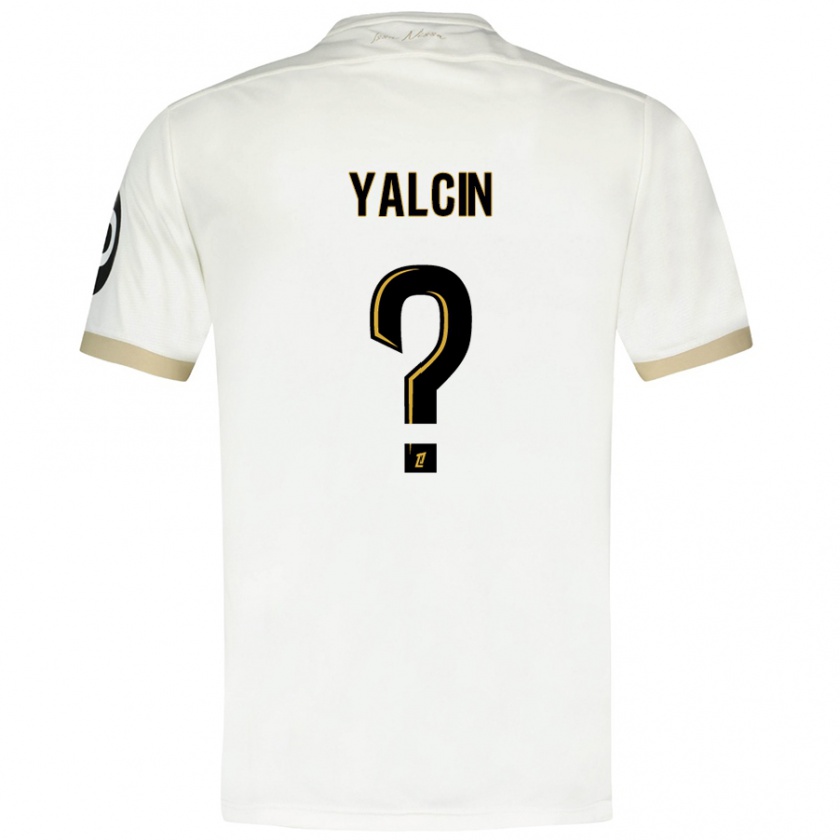 Kandiny Uomo Maglia Noah Yalcin #0 Bianco Oro Kit Gara Away 2024/25 Maglietta